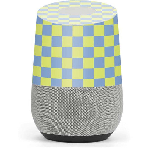 Neon Checkered Google Home Skin